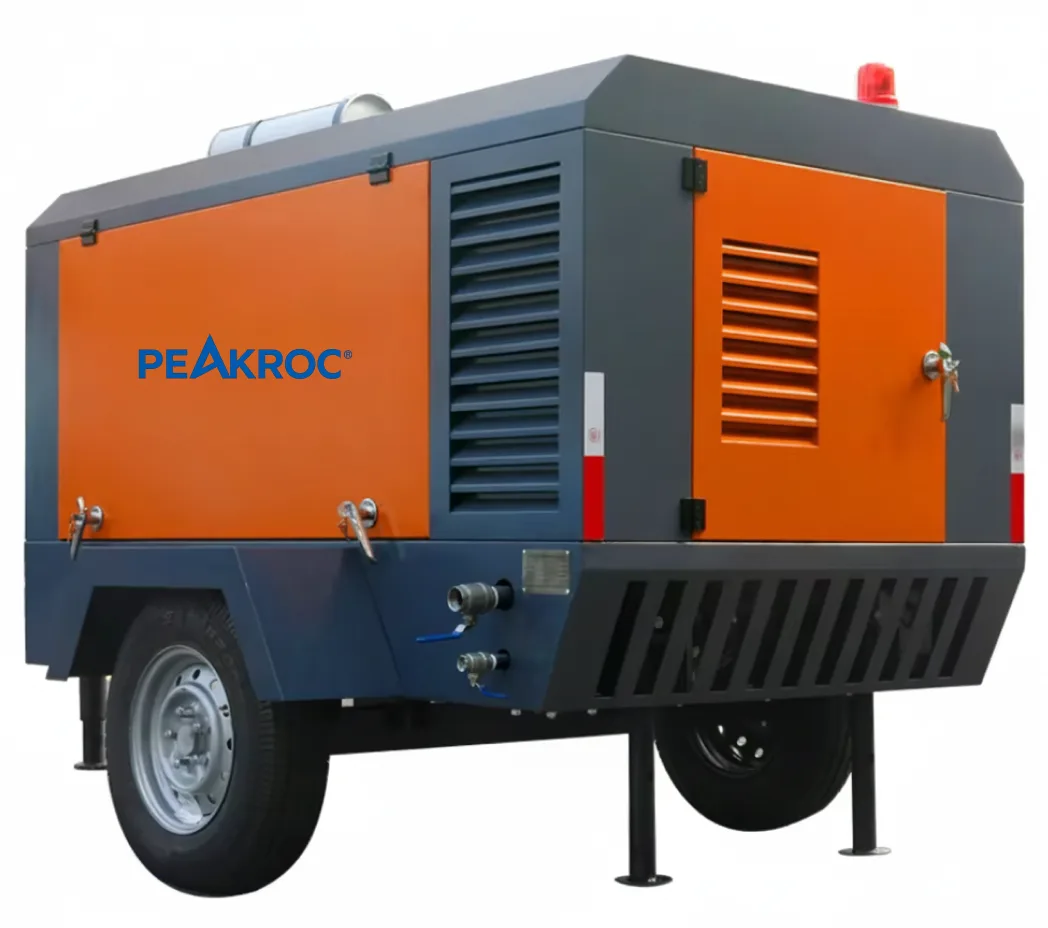 5 m³/min(185cfm) 7 bar(102psi) low pressure Portable Diesel Air Compressor for Sandblasting