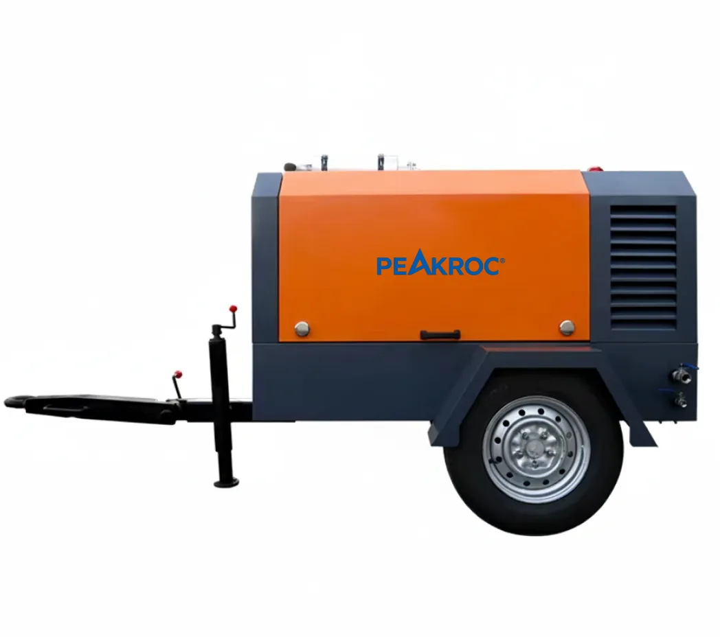 5 m³/min(185cfm) 7 bar(102psi) low pressure Portable Diesel Air Compressor for Sandblasting