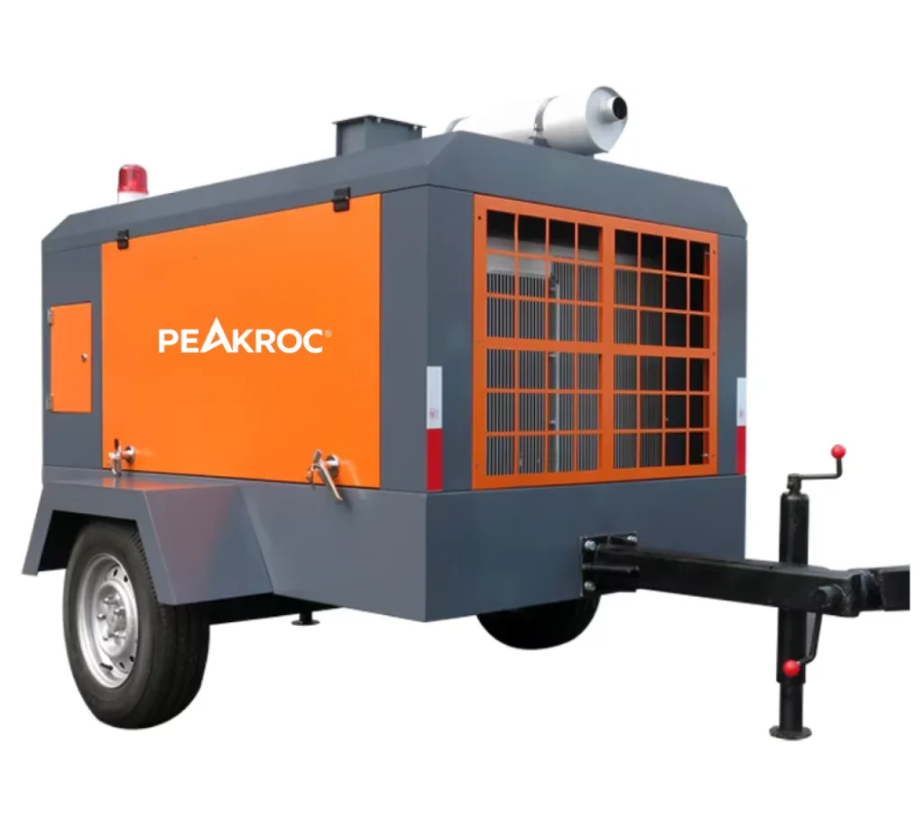 25 m³/min 8 bar Portable Diesel Air Compressor for Drilling & Sandblasting