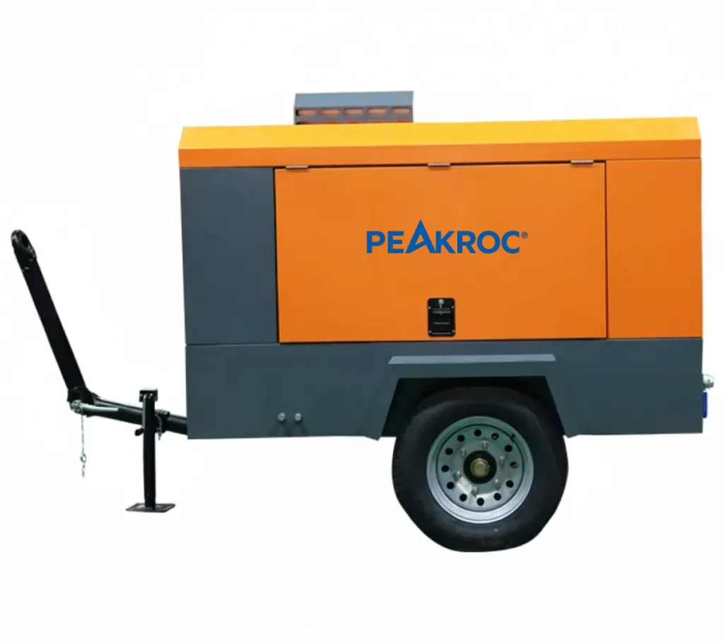 7.5 m³/min 7 bar Portable Diesel Air Compressor for road maintenance