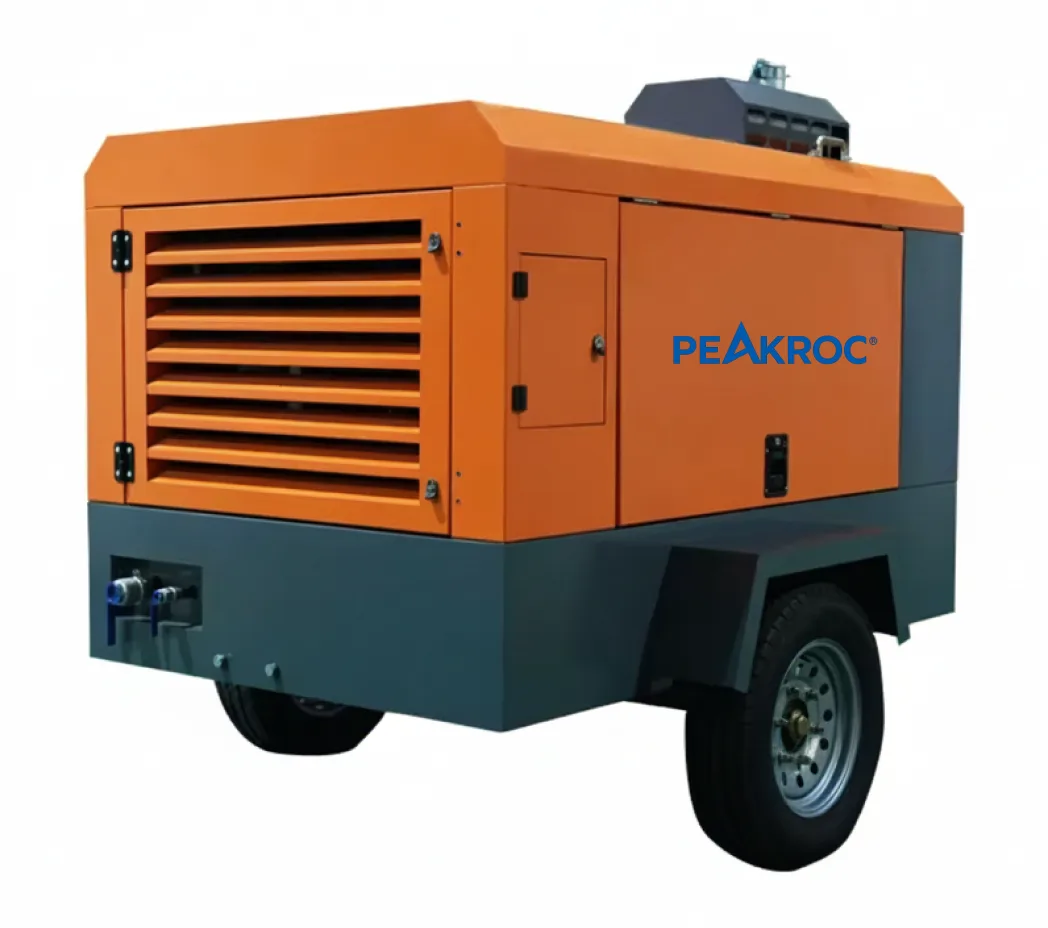 7.5 m³/min 7 bar low pressure Portable Diesel Air Compressor for road maintenance