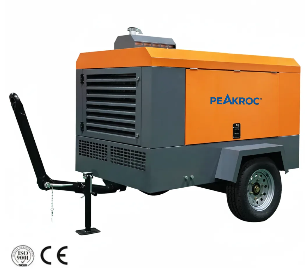 9 m³/min 8 bar Portable Diesel Air Compressor for Quarry Projects