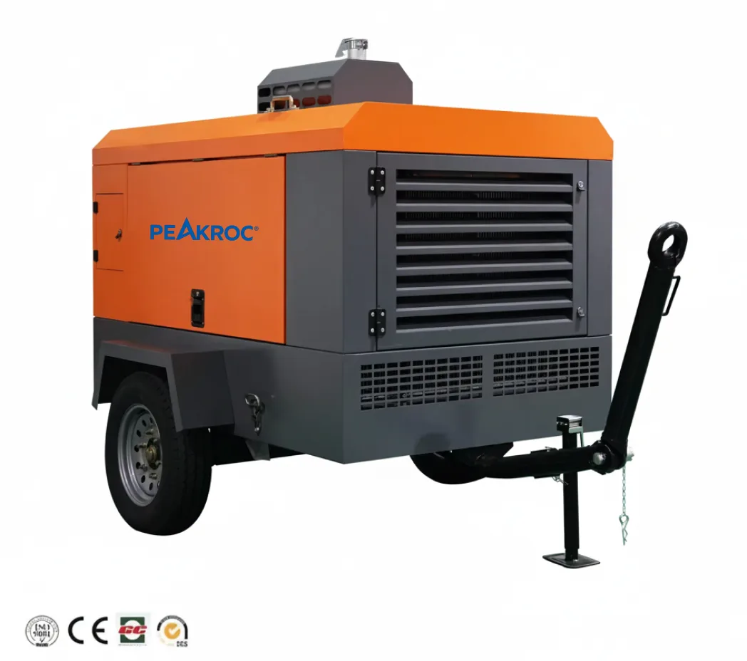 9 m³/min 8 bar Portable Diesel Air Compressor for Quarry Projects