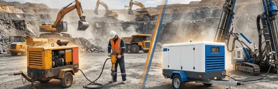 Diesel Piston Air Compressor vs. Diesel Screw Air Compressor: Which One Should You Choose for Mining and Drilling?