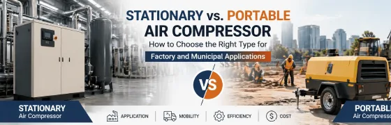 Stationary vs. Portable Air Compressor: How to Choose the Right Type for Factory and Municipal Applications