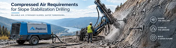 9.23-Portable Air Compressor for Slope Stabilization & Rock Anchoring How to Size CFMFAD, Working Pressure, DTH Hammer, Hole Diameter, Hose Loss, Soil Nailing, Micropiles, and Rock Bolts
