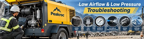 10.5-Portable Screw Air Compressor Low Airflow & Low Pressure Troubleshooting